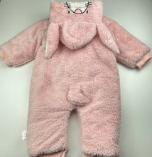 Load image into Gallery viewer, Girls TWINKLE MCDULL, wadded fleece lined hooded romper, EUC, size 1-2,  