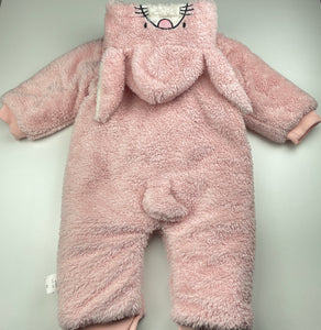 Girls TWINKLE MCDULL, wadded fleece lined hooded romper, EUC, size 1-2,  