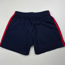 Load image into Gallery viewer, Boys navy, stretchy shorts, elasticated, W: 26cm across unstretched, FUC, size 5-7,  