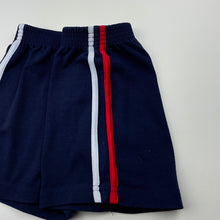 Load image into Gallery viewer, Boys navy, stretchy shorts, elasticated, W: 26cm across unstretched, FUC, size 5-7,  
