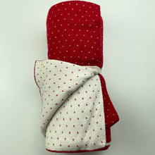Load image into Gallery viewer, unisex Formr Jnr, red &amp; white knitted cotton baby blanket, 80cm x 100cm, NEW, size 0000-000,  