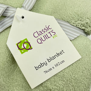 unisex Classic Quilts, embroidered soft fleece baby blanket, 76cm x 102cm, NEW, size 0000-000,  