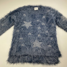 Load image into Gallery viewer, Girls B Collection, blue fluffy sweater / jumper, FUC, size 6,  