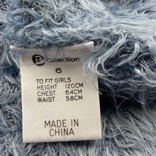 Load image into Gallery viewer, Girls B Collection, blue fluffy sweater / jumper, FUC, size 6,  