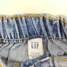 Load image into Gallery viewer, Boys Baby GAP, blue denim long shorts, elasticated, FUC, size 00,  