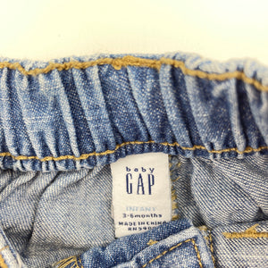 Boys Baby GAP, blue denim long shorts, elasticated, FUC, size 00,  