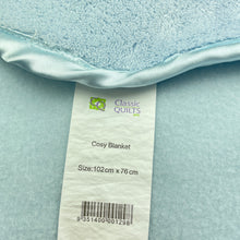 Load image into Gallery viewer, Boys Classic Quilts, embroidered soft fleece baby blanket, 76cm x 102cm, EUC, size 0000-000,  