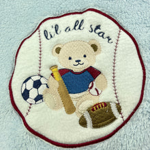 Load image into Gallery viewer, Boys Kidsline, embroidered fleece baby blanket, 75cm x 95cm, GUC, size 0000-000,  