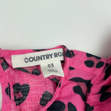 Load image into Gallery viewer, Girls Country Road, pink linen / cotton ruffle long sleeve top, GUC, size 3,  