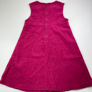 Girls Bonnie Jean, corduroy cotton dress, butterflies, GUC, size 6, L: 63cm