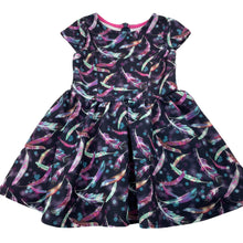 Load image into Gallery viewer, Girls Target, feather print party dress, GUC, size 1, L: 43cm