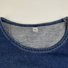 Load image into Gallery viewer, Girls casual, knit denim dress, pockets, GUC, size 8, L: 63cm