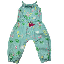 Load image into Gallery viewer, Girls Mothercare, floral lightweight cotton jumpsuit / romper, EUC, size 0,  