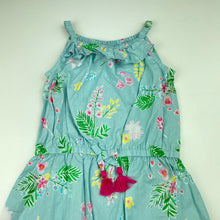 Load image into Gallery viewer, Girls Mothercare, floral lightweight cotton jumpsuit / romper, EUC, size 0,  