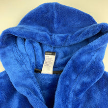 Load image into Gallery viewer, Boys allsorts, blue fleece dressing gown / bath robe, L: 51cm, EUC, size 2,  