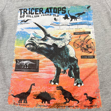 Load image into Gallery viewer, Boys Tilt, grey t-shirt / top, dinosaurs, EUC, size 5,  