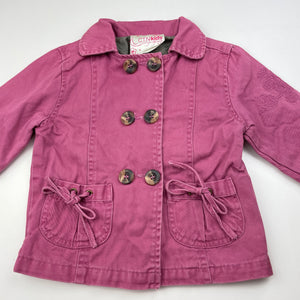 Girls Cotton On, embroidered lightweight cotton jacket, GUC, size 1,  