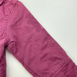 Girls Cotton On, embroidered lightweight cotton jacket, GUC, size 1,  