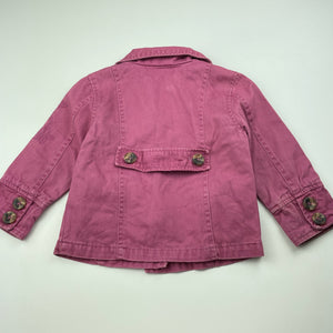 Girls Cotton On, embroidered lightweight cotton jacket, GUC, size 1,  