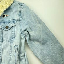 Load image into Gallery viewer, Boys Rookie Academy, stretch denim jacket, poppers, light marks / discolouration, FUC, size 7,  