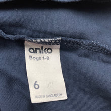 Load image into Gallery viewer, Boys Anko, navy cotton t-shirt / top, EUC, size 6,  