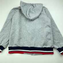 Load image into Gallery viewer, Boys Han Shang Guo, grey zip hoodie sweater, armpit to armpit: 40cm, shoulder to cuff: 44cm, GUC, size 10-12,  