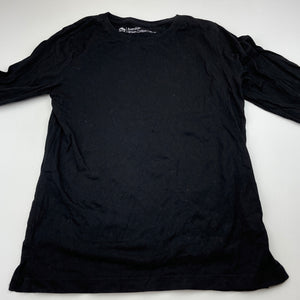 Boys Anko, black Aust cotton long sleeve top, GUC, size 10,  