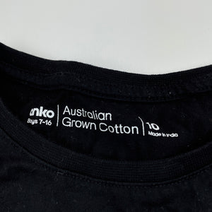 Boys Anko, black Aust cotton long sleeve top, GUC, size 10,  