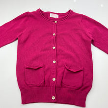 Load image into Gallery viewer, Girls Pumpkin Patch, pink knitted cotton cardigan, EUC, size 6,  