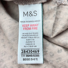 Load image into Gallery viewer, Girls M&amp;S, leopard print cotton casual dress, EUC, size 6, L: 55cm