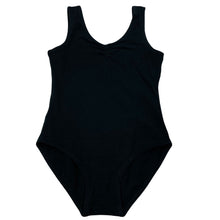 Load image into Gallery viewer, Girls black, dance leotard, labels removed, armpit to armpit: 27cm, EUC, size 5-7,  