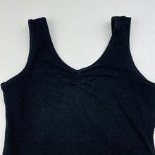 Load image into Gallery viewer, Girls black, dance leotard, labels removed, armpit to armpit: 27cm, EUC, size 5-7,  
