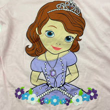 Load image into Gallery viewer, Girls Disney, Sofia cotton pyjama t-shirt / top, GUC, size 5,  