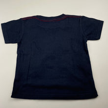 Load image into Gallery viewer, unisex PLEU, navy cotton t-shirt / top, GUC, size 2,  