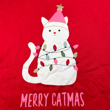 Load image into Gallery viewer, Girls Anko, red cotton Christmas t-shirt, cat, EUC, size 9,  
