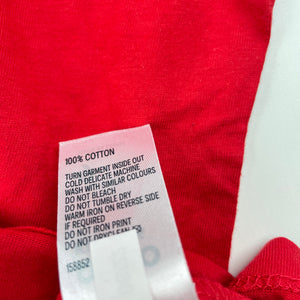 Girls Anko, red cotton Christmas t-shirt, cat, EUC, size 9,  