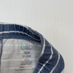 unisex Bilbi, striped leggings / bottoms, elasticated, FUC, size 000,  
