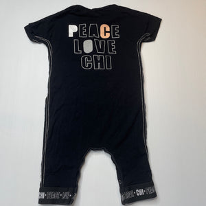 unisex Chi Khi, soft feel stretchy bamboo blend romper, GUC, size 0,  