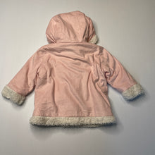 Load image into Gallery viewer, Girls Dymples, fleece lined faux suede jacket / coat, EUC, size 0,  