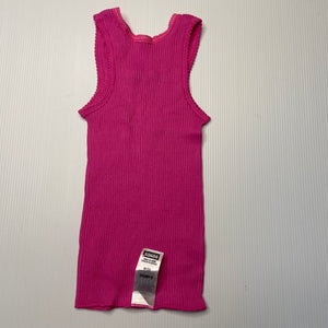 Girls Bonds, pink ribbed cotton singlet top, EUC, size 00,  