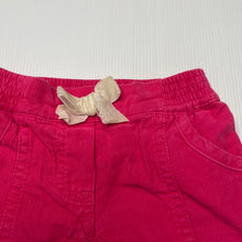 Load image into Gallery viewer, Girls Target, pink corduroy cotton pants / bottoms, elasticated, EUC, size 000,  