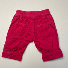 Load image into Gallery viewer, Girls Target, pink corduroy cotton pants / bottoms, elasticated, EUC, size 000,  