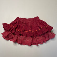 Load image into Gallery viewer, Girls Osh Kosh, cotton lined corduroy &amp; lace skirt, elasticated, L: 23cm, EUC, size 00,  