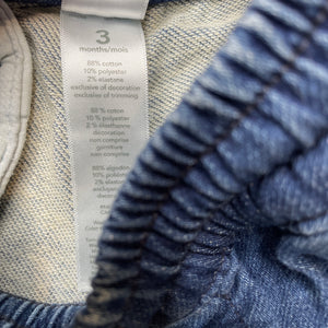 Boys Carters, stretch knit denim pants, elasticated, EUC, size 000,  