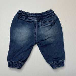Boys Carters, stretch knit denim pants, elasticated, EUC, size 000,  