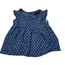 Load image into Gallery viewer, Girls Sweet &amp; Soft, lightweight spotted top, GUC, size 3 months,  