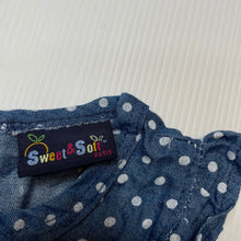 Load image into Gallery viewer, Girls Sweet &amp; Soft, lightweight spotted top, GUC, size 3 months,  