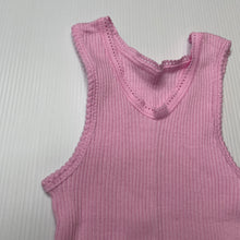 Load image into Gallery viewer, Girls Bonds, pink ribbed cotton singlet top, EUC, size 00,  