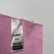 Load image into Gallery viewer, Girls Bonds, pink ribbed cotton singlet top, EUC, size 00,  