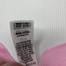 Load image into Gallery viewer, Girls Bonds, pink ribbed cotton singlet top, EUC, size 00,  